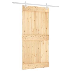vidaXL Skyded&oslash;r 100 x 210 cm Massivt Fyrretr&aelig; (Ubehandlet)