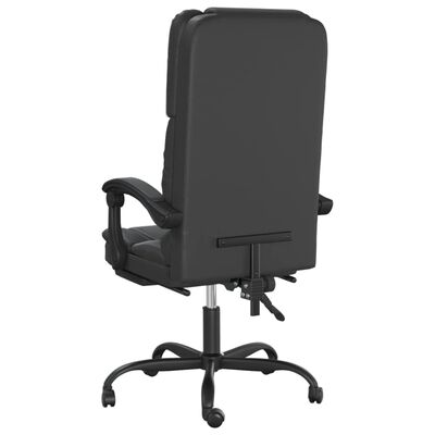 vidaXL kontorstol med massagefunktion kunstlæder sort