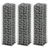 vidaXL gabions&aelig;t 3 stk. galvaniseret st&aring;ltr&aring;d 25 x 25 x 100 cm