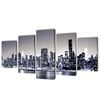 vidaXL S&aelig;t af l&aelig;rredsprint til v&aelig;g, New York Skyline i sort/hvid, 200x100 cm