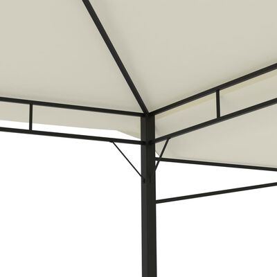 vidaXL pavillon med 2 udvidelige tage 3x3x2,75 cm 180 g/m² cremefarvet