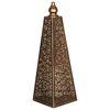 Luxform Lighting batteridrevet LED-lampe Pyramid 45 cm kobberfarvet