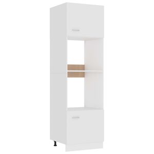 vidaXL mikrob&oslash;lgeovnsskab "Lyon" hvid 60x57x207 cm konstrueret tr&aelig;