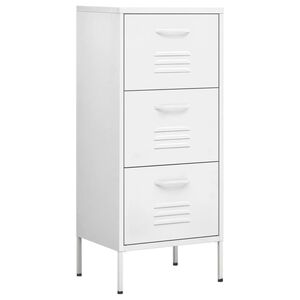 vidaXL opbevaringsskab 42,5x35x101,5 cm st&aring;l hvid