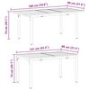 vidaXL Extension Table Antracit 180 x 80 x 76 cm Stål
