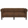 vidaXL 2-personers Chesterfield-sofa stof brun