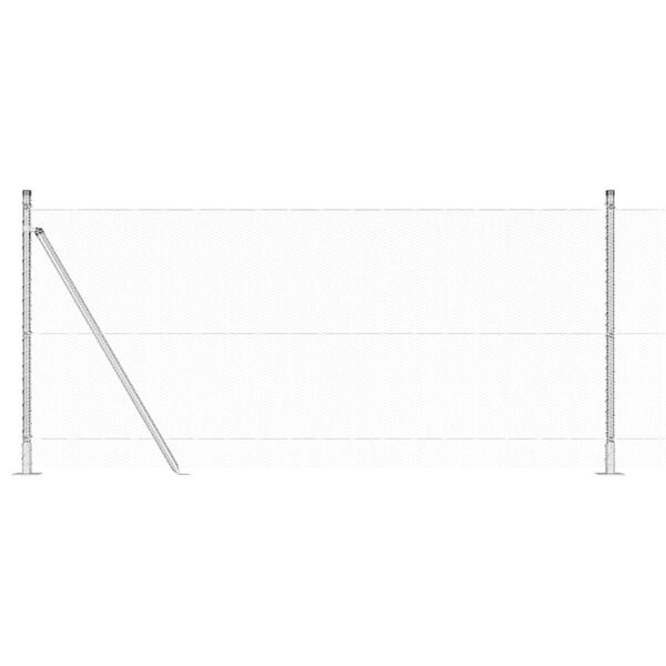 vidaXL Hegnsp&aelig;l S&oslash;lv 10 x 1 m (13 mm mesh) St&aring;l