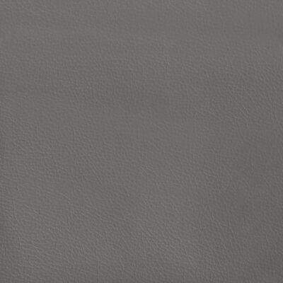 vidaXL sengegavl med kanter 183x16x118/128 cm kunstlæder grå