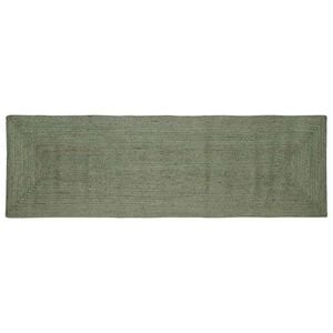 vidaXL Omr&aring;de t&aelig;ppe Olivengr&oslash;n 80 x 250 cm Jute