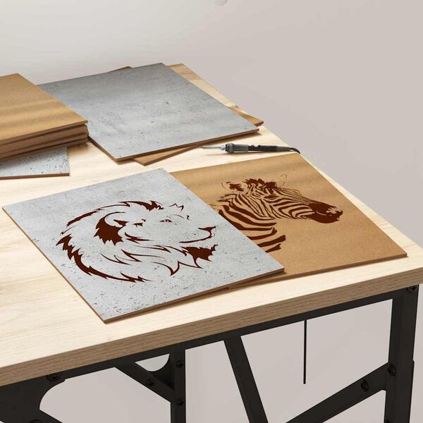 vidaXL Dekor Panels 50 pcs Beton Gr&aring; 21 x 30 x 0,27 cm Konstrueret tr&aelig;