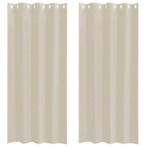 vidaXL Voile Gardin 2 pcs Sandfarvet 245 x 140 cm Polyester