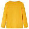 Lang&aelig;rmet T-shirt til b&oslash;rn str. 104 okkergul