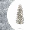 vidaXL Kunstigt slankt juletr&aelig; med julekugle 150 cm 150 LED'er