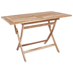 vidaXL Sammenklappeligt havebord Naturfarvet 120 x 70 x 75,5 cm