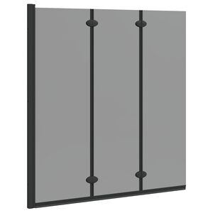 vidaXL Bruser Indhegning Sort 130 x 138 cm ESG Glas og Aluminium