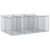 vidaXL Gabion h&oslash;jbed 150 x 100 x 60 cm Galvaniseret st&aring;l S&oslash;lv