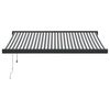 vidaXL foldemarkise 3,5x2,5 m stof og aluminium antracitgr&aring; og hvid