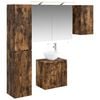 vidaXL Badev&aelig;relsesskabs&aelig;t 5 pcs R&oslash;get eg 50 x 14,5 x 70 cm