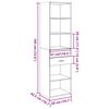 vidaXL skab 50x42,5x185 cm konstrueret træ sonoma-eg
