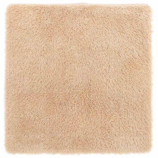 vidaXL shaggy gulvt&aelig;ppe NAVARRA 120x120 cm h&oslash;je luv polyester beige