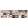 vidaXL K&oslash;kken t&aelig;ppe Gr&aring; og beige mosaik 150 x 45 cm 100% polyamid