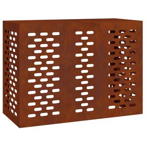 vidaXL Air Conditioner Cover Rusten 110 x 50 x 80 cm Cortenst&aring;l