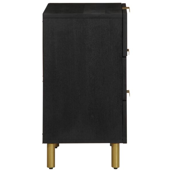 vidaXL sengebord konstrueret tr&aelig; 50x33x62 cm sort