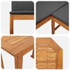 vidaXL Have Bænk Sæt 4 pcs Brun Massivt akacietræ
