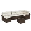 vidaXL Havesofa S&aelig;t 8 stk. Brun polyrattan