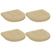 vidaXL 4-Stykke S&aelig;depuder 4 stk. 100% polyester Beige 45 x 45 x 5 cm