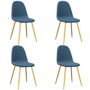 vidaXL spisebordsstole 4 stk. velour bl&aring;