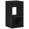 vidaXL sengebord med skuffe 35x34x66,5 cm sort-eg