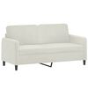 vidaXL 2-personers sofa 140 cm velour cremefarvet