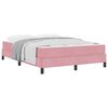 vidaXL Box spring seng med madras Lyser&oslash;d 160 x 220 cm Stof