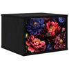 vidaXL V&aelig;gmonteret natbord KIEL Sort eg 36 x 33 x 25 cm