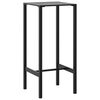 vidaXL barbord 50x50x110 cm pulverlakeret st&aring;l sort