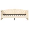 vidaXL daybed med madras og USB 90x200 cm fl&oslash;jl cremefarvet