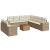 vidaXL sofas&aelig;t til haven 10 dele med hynder polyrattan beige