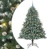 vidaXL Kunstigt juletr&aelig; Gr&oslash;n 210 cm PVC og plastik og st&aring;l