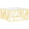 vidaXL sofabord 80x80x40 cm rustfrit st&aring;l og glas guldfarvet