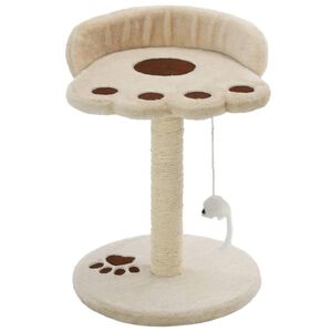 vidaXL kradsetr&aelig; til katte med sisal-kradsestolper 40 cm beige og brun