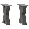 vidaXL sofabordsben X-formet 2 stk. antracit 38 x (42-43) cm st&aring;l
