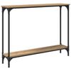 vidaXL Konsolbord Artisan Egetr&aelig; 100 x 22,5 x 75 cm Konstrueret tr&aelig;