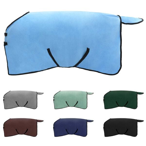 vidaXL Hestet&aelig;ppe Fuldt aqua Polyester