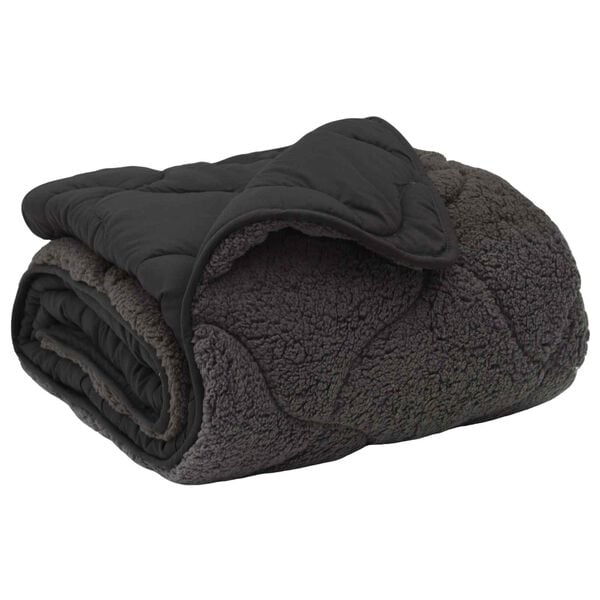 vidaXL Hel&aring;rs dyne Antracit 155 x 220 cm Mikrofiber og Teddy fleece