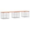 vidaXL haveb&aelig;nk med gabiondesign 203x44x42 cm massivt douglasgran