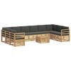 vidaXL Udend&oslash;rs sofagruppe 8 pcs Hvid og Antracitgr&aring; 59 x 59 x 37 cm