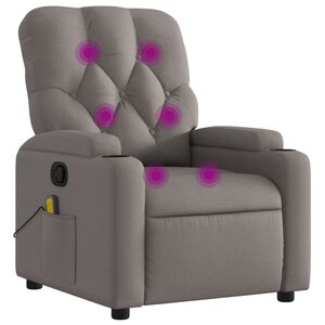 vidaXL massagestol stof gr&aring;brun