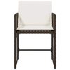 vidaXL havestole 4 stk. med hynder polyrattan brun