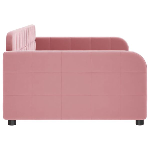 vidaXL daybed 90x200 cm velour pink